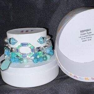 Ocean Eyes Silver and Blue Bracelet Collection